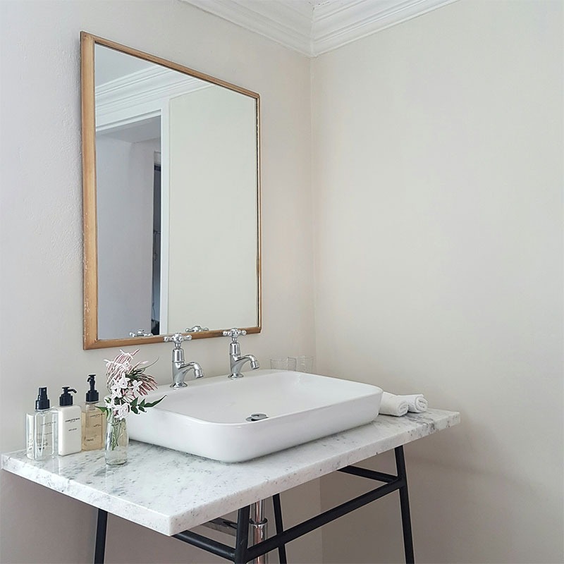 photo of en suite bathroom inside Mountain View bedroom at Wildekrans Country House